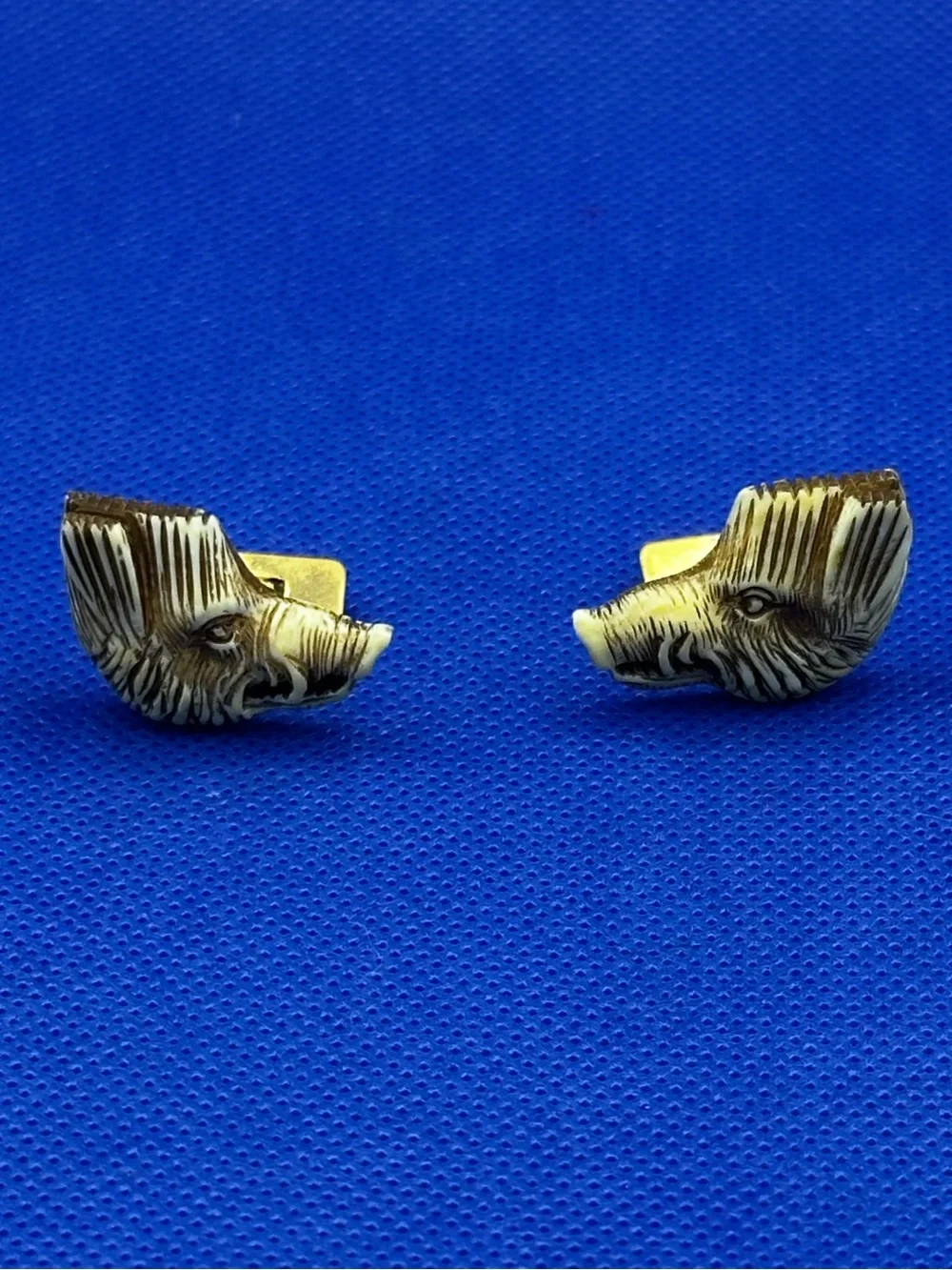 Vintage Wild Boar/Razorback Hog Head Cufflinks
